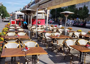 Sedia da Giardino XY in Alluminio Colorato per Matrimoni e Decorazioni, Sedia da Caffè con Schienale Alto - Product Image 5