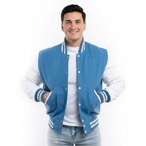 Vestes Letterman de style universitaire pour femmes personnalisées de haute qualité tissu de laine léger d'hiver avec veste de collège à capuche pour hommes - Product Image 1