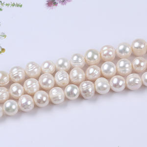 Perlas de Agua Dulce Naturales Blancas de Zhuji de 8-9 mm, Semiterminadas, para Hacer Collares y Pulseras, Accesorios de Bricolaje, Perlas Sueltas al por Mayor - Product Image 2