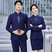Nouvel ensemble de costume professionnel en acétate unisexe, veste formelle pour le personnel administratif et les employés de banque