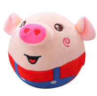 Haute qualité électronique chien interactif chien jouet dessin animé cochon jouet animal de compagnie en peluche balle sautante peut imiter son jouet