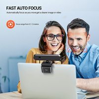 Stokta CMOS görüntü sensörü bulunan dahili mikrofon ve hafif USB 1080 PC kamera ile Full HD 2.0 P 4K web kamerası