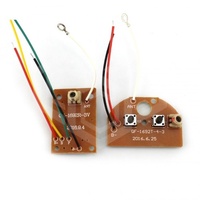 Module de circuit de commutation de télécommande sans fil à deux canaux 27 MHz : carte émetteur de télécommande + carte récepteur + antenne