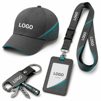 Set de Regalo Corporativo de Lujo con Logotipo Personalizado, Camiseta Polo, Mochila, Paraguas, Cuaderno, Botella, Bolígrafo, Gorra, Regalo Promocional Empresarial