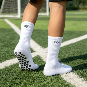 Chaussettes de <span class=keywords><strong>football</strong></span> personnalisées de haute qualité avec logo pour hommes et femmes, style athlète, longues, à compression, antidérapantes, OEM - Product Image 3
