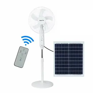 Charging fan outdoor fishing picnics camping lying on the ground household high wind 16 inch solar fan