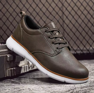 Vente en gros de baskets décontractées pour hommes en cuir Oxford, respirantes, antidérapantes, en cuir véritable, pour le printemps - Product Image 5