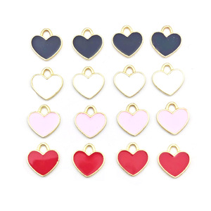 Heart-Shaped Zinc Alloy Charms 11x11mm For DIY Jewelry <b>Bracelets</b> Necklaces Keychains Phone Charms Unisex Fashion Pendant - Product Image 1