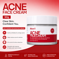 Crème de traitement des boutons Akaril 50g au beurre de karité, curcuma et arbutine – Anti-rides, éclaircissante, contrôle du sébum, texture lisse, exfoliante
