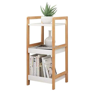 Vente chaude décoration blanc 4 niveaux affichage bambou bois plantes support extérieur intérieur échelle étagère - Product Image 3