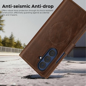 Étui portefeuille magnétique en cuir PU pour Samsung Fold 7 3 4 5 6 avec porte-cartes, chargement sans fil et protection antichoc - Product Image 5