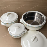 Super Vente Classique Ensemble Chauffant 3 Pièces : Boîte Déjeuner, Bol en Acier Inoxydable, Casserole Isotherme, Avec Couvercle