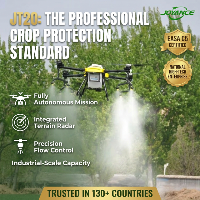 Joyance Professional Agricultural Spraying & Spreading Drone Autonomous GPS Fertilizer Sprayer UAV for Farm Crop Protection
