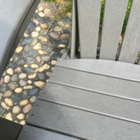 Chaise berçante Adirondack imperméable et confortable en HDPE pour patio extérieur en HDPE