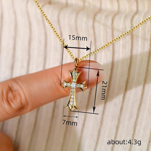 Collana con Ciondolo in Stile Vintage per Donne, Gioiello Scintillante con Pavé, Moda per Uso Quotidiano, Idea Regalo - Product Image 4