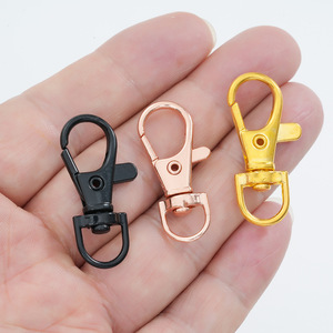 Lớn Chân Khóa Kim Loại Nhỏ Dây Buộc Xoay Khóa Tôm Hùm Clasp Móc Xoay Snap Móc Dây Buộc Keychain Móc Với D Vòng - Product Image 3