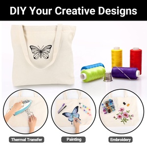 Túi Tote Sinh Thái Đựng Đồ Mua Sắm Kích Thước Tiêu Chuẩn Chất Lượng Bãi Biển Chất Lượng In Logo Tùy Chỉnh 5Oz 8Oz 10Oz Túi Tote Cotton Lớn - Product Image 5