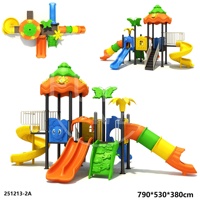 Équipement de glissoire de terrain de jeu extérieur pour enfants en HDPE non toxique et sûr, pour jardin, école et parc public