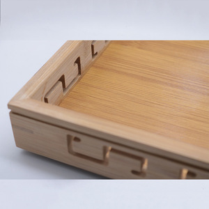Plateau à thé rectangulaire en bambou Qingyun, style simple, pour boulangerie, hôtel, maison, restaurant, plateau de service, plateau à fruits, vente en gros - Product Image 3