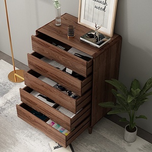 Gabinete de almacenamiento de estilo nórdico de madera maciza, cajón de pie <span class=keywords><strong>para</strong></span> dormitorio moderno Simple con cajones elegantes, <span class=keywords><strong>armarios</strong></span> - Product Image 3