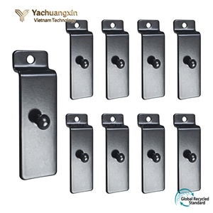 Crochets utilitaires robustes en métal finition zinc pour panneaux rainurés, pour usage industriel général - Supports pour cadres photo, horloges murales - Product Image 6