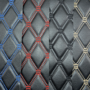 Tapis de sol de voiture personnalisés en cuir <span class=keywords><strong>synthétique</strong></span> PVC matelassé brodé, multicolores, imperméables, résistants à l'abrasion, avec support en <span class=keywords><strong>mousse</strong></span> - Product Image 1
