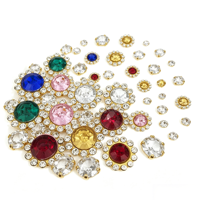 Strass à coudre en forme de goutte d'eau, multicolores, avec griffes de fixation en cristal pour la décoration de robes, chaussures, sacs, bijoux et vêtements