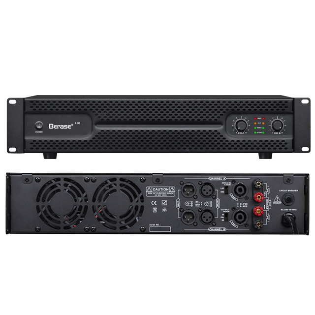 H8 Commercial Grade High Power 2x800W 8 Ohm Stereo Amplifier for Professional PA System Subwoofer Installation Rack Mount 2U