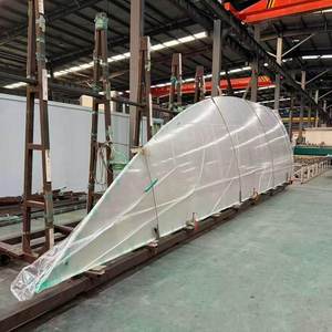 Custom Low Iron Hot Bent Curved Tempered Laminated Glass 4-19mm CE Certified for Building Window <b>Curtain</b> Wall Outdoor Bathroom - Product Image 1