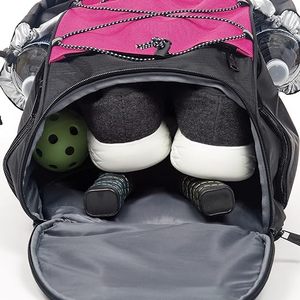 ฟรีตัวอย่างกระเป๋าพิคเกิลบอลสำหรับผู้ชาย & ผู้หญิงกระเป๋าเป้สะพายหลังพิคเกิลบอลพร้อมกระเป๋าซิปที่หลากหลายสำหรับลูกบอลไม้พายรองเท้าขวด - Product Image 4