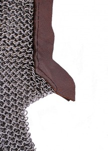 Avental de malla metálica con correa de cuero, armadura de cuello artesanal de acero alemán, perfecto para diseñadores de disfraces y exposiciones. - Product Image 2