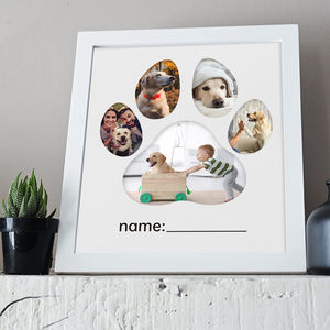 <span class=keywords><strong>Pet</strong></span> Paw baskı fotoğraf çerçeveleri için <span class=keywords><strong>Pet</strong></span> anıt hediye köpek resim çerçevesi kişiselleştirilmiş el yapımı pençe baskı kiti sevimli hediyeler - Product Image 3