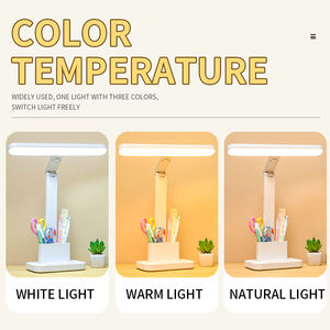 Customizável Modern LED Desk <span class=keywords><strong>Lamp</strong></span> com Estudo Flexível <span class=keywords><strong>Table</strong></span> <span class=keywords><strong>Lamp</strong></span> Três Cores Temperatura USB Carregamento <span class=keywords><strong>Pen</strong></span> <span class=keywords><strong>Holder</strong></span> Direto da Fábrica - Product Image 3