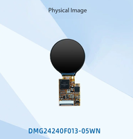 Aismartlink DWIN Layar Port Serial 1,3 inci Struktur COF Sudut Pandang IPS Melingkar Tanpa Sentuh DMG24240F013_05WN