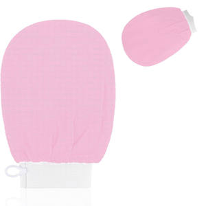 Logo personnalisé mitaines exfoliantes gommage du corps noir mitaines exfoliantes pour le corps dissolvant de peau morte douche gommage du corps - Product Image 4