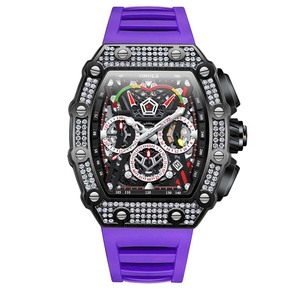 Montre mécanique automatique multifonctionnelle pour homme, design entièrement serti de diamants, ONOLA/Aolona Trembles Live Explosion Watch - Product Image 6