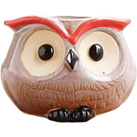Hibou Céramique Mini Pot De Fleur Succulente Hibou Animal Pouce Zakka Pot De Fleur