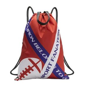 Custom Full-Color Printed Foldable Waterproof Polyester Drawstring <b>Backpack</b>-Eco-Friendly Lightweight Sports School Promotional - Product Image 1