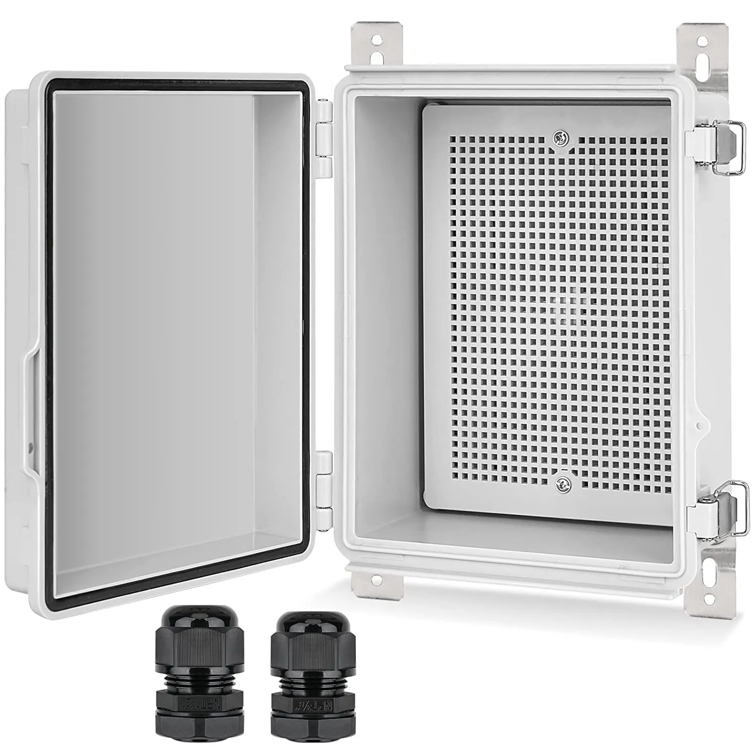 stainless steel outdoor tv enclosure Waterproof Electrical Enclosure Junction Box with Mounting Plate Wall Brackets