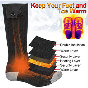 Usb bateria recarregável eleito esqui aquecido meias pé auto aquecimento meias com App - Product Image 3