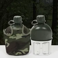 अमेरिकी 1L पीई प्लास्टिक एल्यूमीनियम आउटडोर क्षेत्र सैन्य प्रशिक्षण छलावरण इन्सुलेशन कपड़ा कवर खेल केतली पानी की बोतल