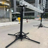 Torre de elevación de truss de 250 kg de capacidad, resistente, de 2-4 m, con manivela, para pantallas LED, luces de escenario, altavoces line array y estructuras de truss.