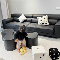Table basse convertible moderne de luxe avec design ondulé, en bois écologique, pour petits espaces de salon