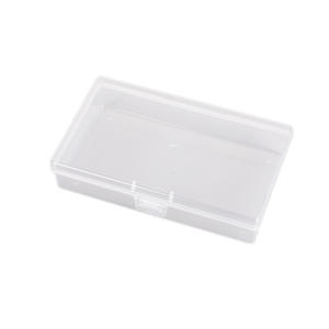 Caja de Almacenamiento Transparente Rectangular de Plástico PP de Color Sólido de 34 g, Organizador de Componentes de Joyería de 13.5 cm, Contenedor de Escritorio con Tapa Abatible - Product Image 2