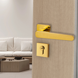 Poignée de porte Euro Style en aluminium PVD doré, fabriquée sur mesure en usine, accessoires de quincaillerie pour fenêtres - Product Image 5