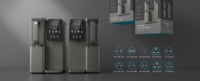 Distributeur d'eau RO de comptoir avec boîtier en plastique, chauffage rapide à film mince, distributeur intelligent d'eau chaude et froide pour la maison, le bureau et la voiture, OEM/ODM
