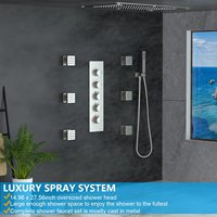 Pommes de douche pressurisées modernes à 3 voies en nickel inoxydable brossé Système de douche de salle de bain avec installation facile