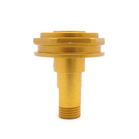 Piston en aluminium usiné CNC, anodisé or, pour cylindre pneumatique, pièces usinées de précision sur mesure