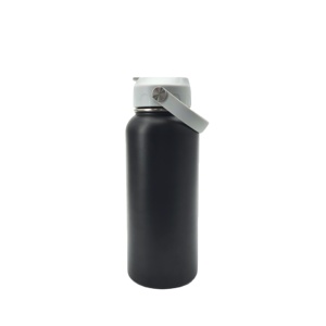 Bouteille isotherme Premium 32oz à triple étanchéité avec couvercle à bouton-poussoir, poignée rivetée, anti-fuite, pour adultes et salle de sport - Product Image 4