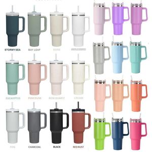 แก้วน้ำเก็บอุณหภูมิสแตนเลสขนาด 40 ออนซ์ ปราศจากสาร BPA ป้องกันการรั่วซึม เป็นมิตรกับสิ่งแวดล้อม พร้อมหูจับและหลอดดูด สีชมพู สามารถสกรีนโลโก้ได้ - Product Image 4